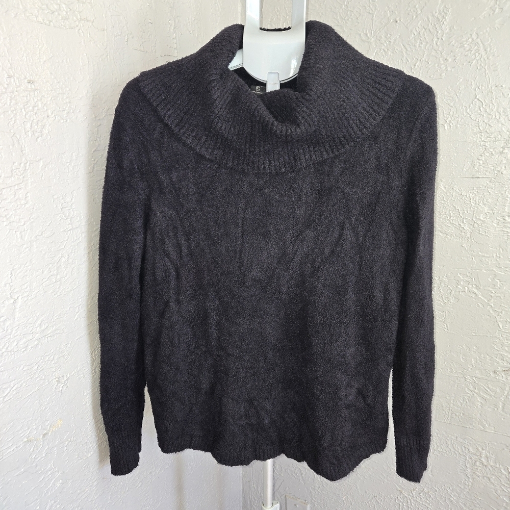 Rachel Zoe Cozy Black Cowl Neck Sweater Super Soft